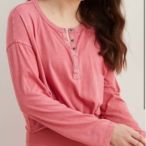 Aerie knotted Henley long sleeve
